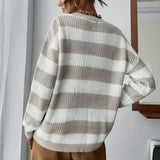 Women Retro Versatile Knitted Pullover Sweater