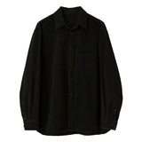 Chic Oversized Black Denim Jacket