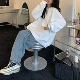 Y2K Women Solid Color Casual Sweater