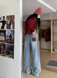 Vintage High Waisted Embroidered Denim Jeans