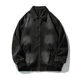 Fashionable Retro Stylish Zipper Splice Jacket