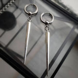 Metal Punk Cone Pendant Earrings