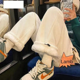 Flattering Thickened Lamb Fleece Winter Jogger