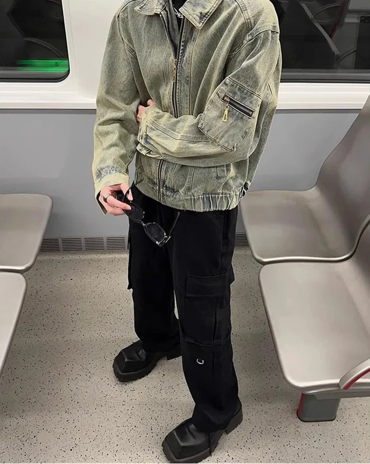 Retro American Style Washed Denim Jacket