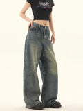 Gradual Change Washed Blue Jeans
