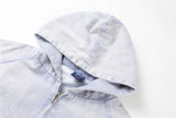 Retro American Style Washed Hooded Denim Jacket