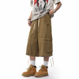 Streetwear Loose Fit Cargo Wide Leg Jorts