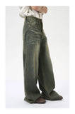Flexible Vintage Distressed Loose Wide Leg Jeans