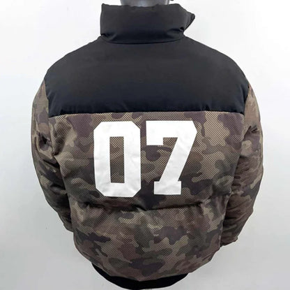 Winter Camouflage Patchwork Cotton Padded Jacket