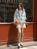 Stylish Winter Sweet Star Button Puffer Jacket