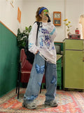 Y2k Butterfly Print Loose Jeans