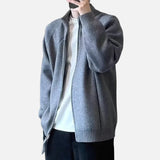 Y2K Warm Knitted Zip Up Casual Cardigan