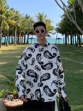 Retro Vintage Digital Print Streetwear Shirt