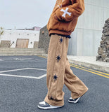 Streetwear Loose Casual Wide Leg Letter Sweatpants