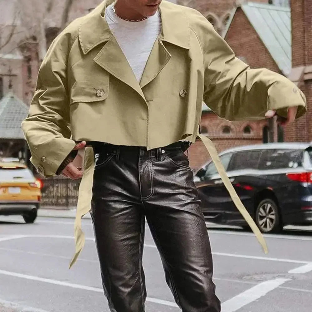Temperament Workwear Style Windbreaker Jacket