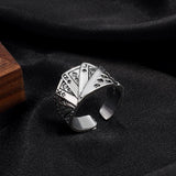 Silver Color Retro Poker Gothic Ring