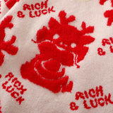 Knitted Cute Dragon Print Sweater