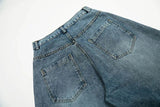 Irregular Patchwork Cargo Denim Wide Leg Jeans