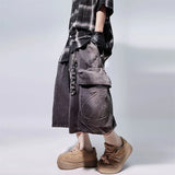 Retro Hip Hop Wide Leg Denim Jorts