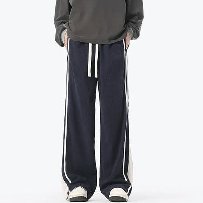 Winter Y2K Corduroy Wide Leg Sports Sweatpants