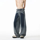 Vibrant Color Contrast Tie-Dye Straight Jeans