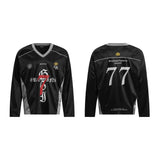 Cozy Oversized Letter Print Long Sleeve Sports T-Shirt