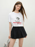 Women Vintage Cooling Rose Print Loose Fit T-Shirt