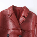 Autumn Loose Fit Genuine PU Leather Jacket