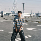 Men Casual Retro Vintage Striped Hip Hop T-Shirt