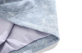 Chic Tie Dye Stand Collar Motorcycle Zipper Jacket