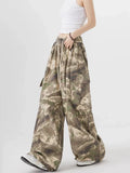 Women Vintage High Waist Camouflage Cargo Pants