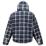 Winter Flexible Plaid Fox Fur Collar Retro Jacket