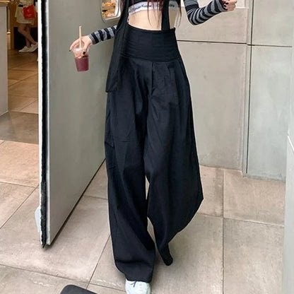 Women Vintage Streetwear Chic Wide Leg Summer Pants