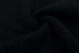 Retro Black Letter Print Polo Sweater