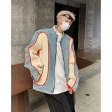 Durable Stylish Personality Splicing Denim Jacket