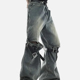 Advanced Flare Button Pocket Hip Jeans
