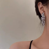 Minimalist European American Silver Needle Earrings