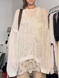Y2K Loose Knitted Holes Sweater