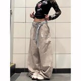 Y2K Japanese 2000s Style elastic band Wide Leg Jogger