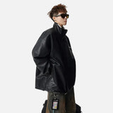Reversible Thickened Lamb Wool Leather Jacket