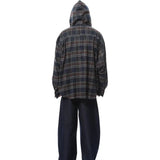 Streetwear Cool Plaid Casual Hooded Shirt
