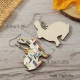Colorful Easter Bookshelf Love Earrings