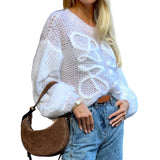 Cozy Oversized Knit Batwing Pullover Sweater