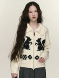 Cute Oversized Squirrel Graphic Cardigan