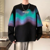 Ghost Letter Illusion Oversized Sweatshirt