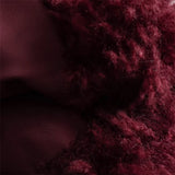 Y2K Comfortable Red Angora Faux Fur Jacket