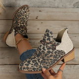 Y2K Classic Leopard Ankle Short Boot