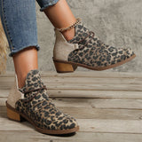 Y2K Classic Leopard Ankle Short Boot