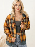 GypsyLady Orange Plaid Hooded Jacket