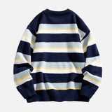 Winter Cozy Hip Hop Striped Knit Sweater